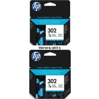 Hp 302-F6U65AE 2li Renkli Orijinal Kartuş - 1