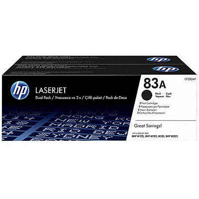 HP 83A CF283AF Siyah Orijinal Toner 2'li Set - 1