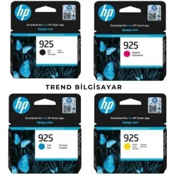 HP 925 4'lü Takım ve Seti Orijinal Mürekkep Kartuş 925-Set, one size 
