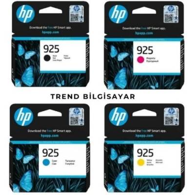 HP 925 4'lü Takım ve Seti Orijinal Mürekkep Kartuş 925-Set, one size - 1