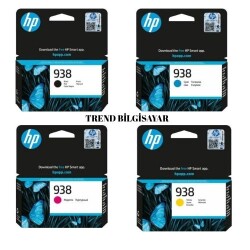 HP 938 4'lü Takım ve Seti Orijinal Mürekkep Kartuş 
