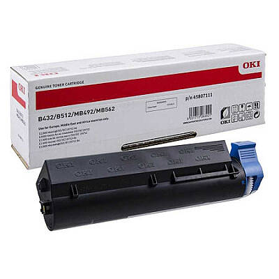 OKI 45807111 B432 B512 MB492 MB562 Siyah Orijinal Toner - 1